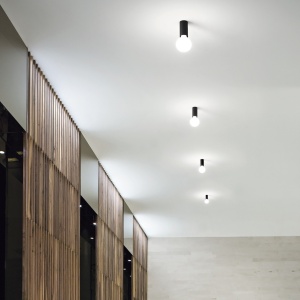PLAFONIERA PETIT PL1, NEGRU, DIN METAL, STIL MODERN - Img 2