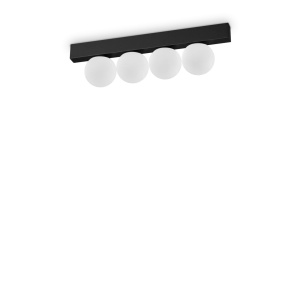 PLAFONIERA PING PONG PL4, NEGRU, DIN METAL, STIL MODERN