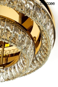 PLAFONIERA SAVOY 2 GOLD, CONFECTIONATA DI METAL SI STICLA, STIL MODERN - Img 4