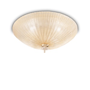 PLAFONIERA SHELL PL6, AMBER, DIN STICLA, STIL MODERN