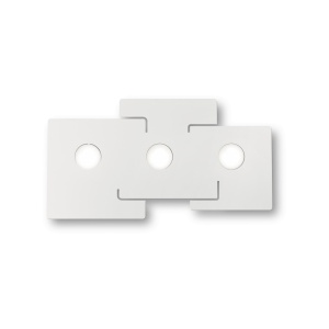PLAFONIERA TOTEM PL3, ALB, DIN METAL, STIL MODERN
