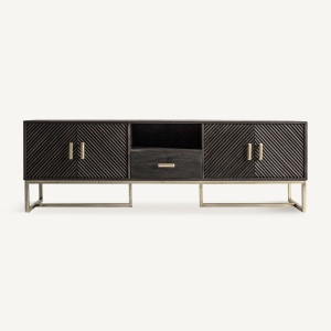 PROMOTIE!!!!! COMODA TV KRAJ 200CM, DIN LEMN DE MANGO SI METAL, DESIGN CONTEMPORAN, VICAL HOME