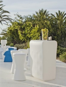 PULT DE BAR ILUMINAT IBIZA C STIL MODERN, CONFECTIONAT DIN POLIETILENA - Img 3