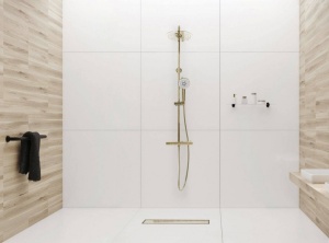 RIGOLA DUS, REA NEO PURE MIRROR, 80 CM, GOLD, DESIGN MODERN, CALITATE SUPERIOARA, REA - Img 8