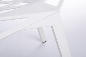 SCAUN ALB DIN ALUMINIU SPLIT PREMIUM STIL MODERN B2 - Img 5