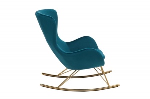 SCAUN BALANSOAR VERDE SMARALD SCANDINAVIA, SWING, COD 38573, DESIGN SCANDINAV - Img 3