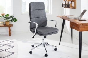 SCAUN BIROU, TRADER 106/113CM, TEXTIL DE CALITATE GRI, COD 41820, STIL MODERN