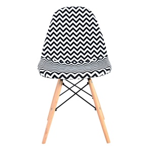 SCAUN BUCATARIE/LIVING ZIG ZAG TUY DIN LEMN/ METAL SI TEXTIL
