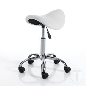 SCAUN CABINET, KAIO WHITE, METAL SI PIELE ECO, COD 4582 - Img 4