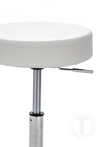 SCAUN CABINET, TIZIO ALB, METAL SI PIELE ECO, COD 1111 - Img 2