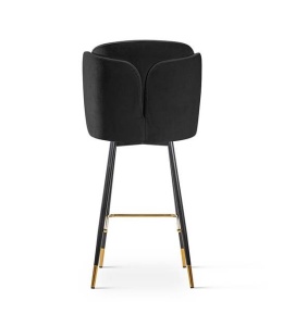 SCAUN DE BAR BEETLE 60, NEGRU/AURIU/NEGRU, STIL MODERN - Img 3
