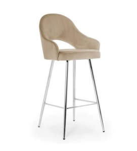 SCAUN DE BAR GODA 70, BEJ/CROM, STIL MODERN