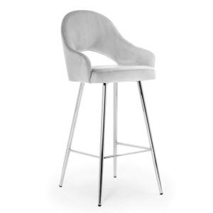 SCAUN DE BAR GODA 70, GRI/CROM STIL MODERN