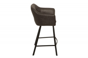 SCAUN DE BAR, GRI ANTICHIZAT, LOFT, COD 39081, DESIGN VINTAGE - Img 3