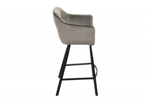 SCAUN DE BAR, GRI ARGINTIU, LOFT, COD 39079, DESIGN VINTAGE - Img 3