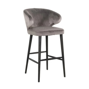 SCAUN DE BAR INDIGO STONE VELVET, S4496, CONFECTIONAT DIN METAL, SPUMA SI 100% POLIESTER, RICHMOND INTERIORS