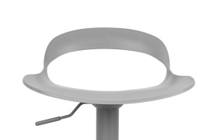 SCAUN DE BAR WRAPP, REGLABIL, GRI, CONFECTIONAT DIN METAL SI PLASTIC, STIL MODERN - Img 4