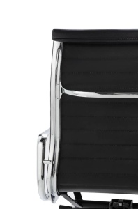 SCAUN DE BIROU AERON PRESTIGE PLUS, NEGRU/CROM, PIELE NATURALA SI METAL, STIL MODERN - Img 5