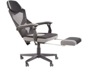 SCAUN DE BIROU AJUSTABIL Q-939, GRI/NEGRU, DIN TEXTIL/METAL, STIL MODERN, SIGNAL - Img 2