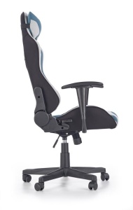 SCAUN DE BIROU CAYMAN, ALBASTRU/GRI/NEGRU, TAPITERIE DIN STOFA SI PICIOARE DIN METAL, STIL MODERN - Img 2