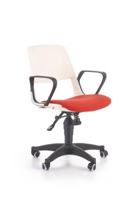 SCAUN DE BIROU PENTRU COPII ALB/ROSU/NEGRU JUMBO STIL MODERN HALMAR - Img 1
