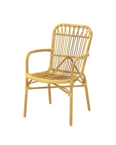 SCAUN DE TERASA BAMBOO TRP, REALIZAT DIN ALUMINIU SI TEHNORATAN, CULOARE BEJ, PENTRU UZ COMERCIAL, ARTIM GROUP SELECTION