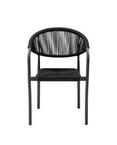 SCAUN DE TERASA CESARE TRP, REALIZAT DIN ALUMINIU SI TEHNORATAN, CULOARE ANTRACIT, PENTRU UZ COMERCIAL, ARTIM GROUP SELECTION