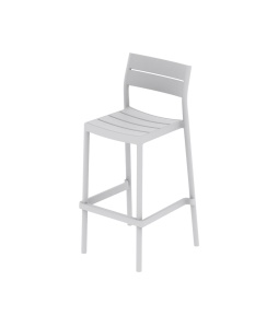 SCAUN DE TERASA DE BAR CAPRI 55, REALIZAT DIN PLASTIC, CULOARE ALB/GRI, PENTRU UZ COMERCIAL, ARTIM GROUP SELECTION