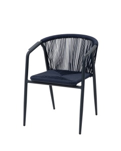 SCAUN DE TERASA LUIGI TRP, REALIZAT DIN ALUMINIU SI TEHNORATAN, CULOARE ALBASTRU, PENTRU UZ COMERCIAL, ARTIM GROUP SELECTION
