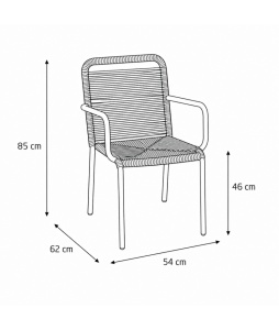 SCAUN DE TERASA MARCELLO TRP, REALIZAT DIN ALUMINIU SI TEHNORATAN, CULOARE ANTRACIT, PENTRU UZ COMERCIAL, ARTIM GROUP SELECTION - Img 3