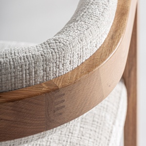 SCAUN DEOSEBIT, SEDZERE, REALIZAT DIN LEMN DE STEJAR SI TEXTIL, ARTIM GROUP SELECTION - Img 8