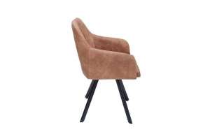 SCAUN, DESIGN VINTAGE/INDUSTRIAL, LUCCA, NEGRU/MARO VINTAGE, COD 38308 - Img 3