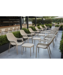 SCAUN DIN PLASTIC PENTRU TERASA AERO LUNGO 33 , CULOARE BEJ, PENTRU UZ COMERCIAL, ARTIM GROUP SELECTION - Img 4