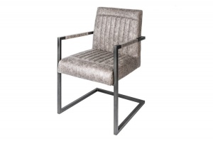 SCAUN DINING BIG GEORGE 39806 GRI ANTIC STIL VINTAGE - Img 2