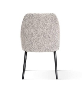 SCAUN DINING BOSFOR PLUS, BEJ/NEGRU, TAPITERIE DIN STOFA SI PICIOARE DIN LEMN, STIL MODERN, ATR - Img 3