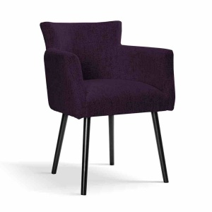 SCAUN DINING BRAGA, MOV/NEGRU, STIL CLASIC, ATR - Img 1