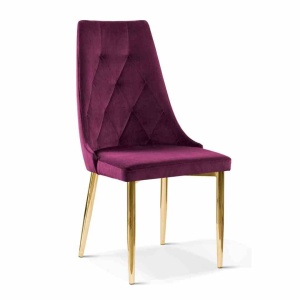 SCAUN DINING CAREN II, BORDO/AURIU, STIL CLASIC, ATR