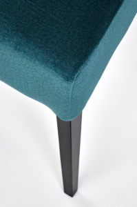 SCAUN DINING CLARION 2, VERDE MONOLITH 37/NEGRU, CU TAPITERIE DIN STOFA FINA SI PICIOARE DIN LEMN MASIV, STIL CLASIC - Img 7