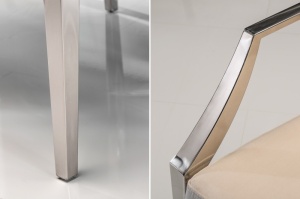 SCAUN DINING, DIN METAL SI CATIFEA BEJ, DESIGN BAROC, ARTIM GROUP SELECTION - Img 4