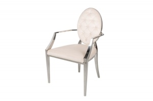 SCAUN DINING, DIN METAL SI CATIFEA BEJ, DESIGN BAROC, ARTIM GROUP SELECTION - Img 7