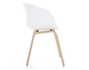 SCAUN DINING EGO, ALB/STEJAR, PP SI METAL,STIL SCANDINAV, SIGNAL - Img 7
