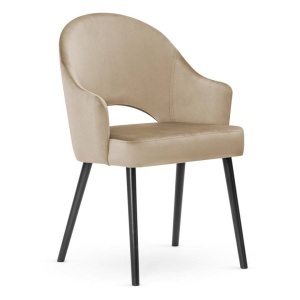 SCAUN DINING GODA PLUS, BEJ/NEGRU, STIL MODERN