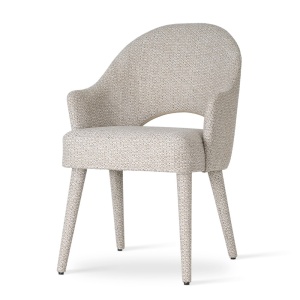 SCAUN DINING GODA SUPREME SOCK, CONFECTIONAT DIN LEMN, SPUMA, ARCURI SI METAL, BEJ, STIL MODERN