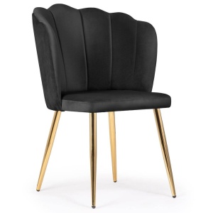 SCAUN DINING HILTON, NEGRU/AURIU, STIL MODERN