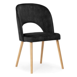 SCAUN DINING JAZZ, NEGRU/STEJAR, STIL MODERN