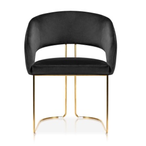 SCAUN DINING MAGNOLIA, NEGRU/AURIU, STIL MODERN - Img 2