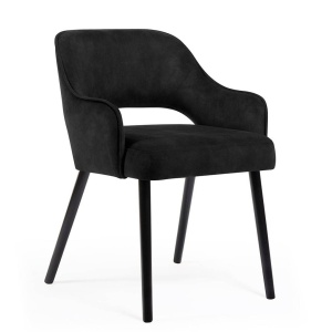 SCAUN DINING MERCY PLUS, NEGRU/NEGRU, STIL MODERN