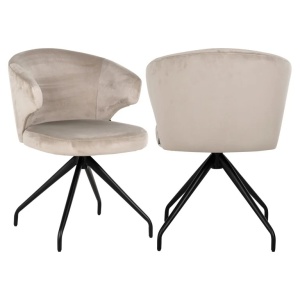 SCAUN DINING MILLY KAKI VELVET 903, S4723, CONFECTIONAT DIN 100% POLIESTER, SPUMA SI METAL, RICHMOND INTERIORS