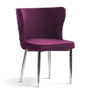 SCAUN DINING MODENA, BORDO/CROM, STIL MODERN