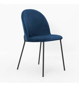 SCAUN DINING MUSSI, ALBASTRU GRANIT/NEGRU, STIL MODERN, ATR